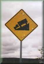 Verkeersbord met kogelgaten