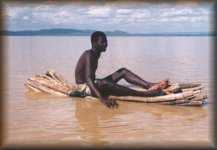 Visser op het Baringo meer