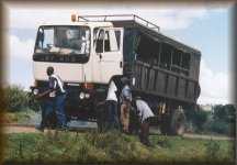 De truck met pech