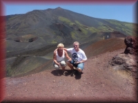 De etna op de achtergrond