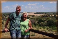 Uitkijkpunt bij het 3-landenpunt; Zuid-Afrika, Zimbabwe en Botswana